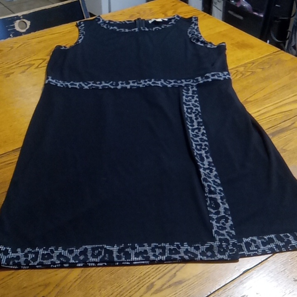 MICHEAL KORS Womens 1X Dress Used Preowned Short Casual Party BLACK Sleeveless